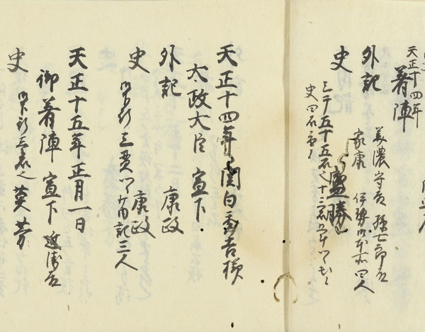 外記史分配（天文４年―寛永８年）