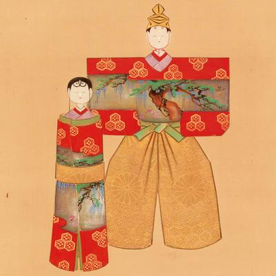 熾仁親王御讃雛図幅