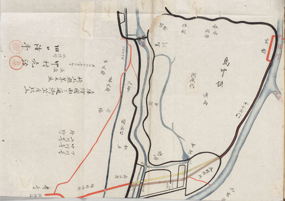 権現堂新堤の麁（そ）絵図